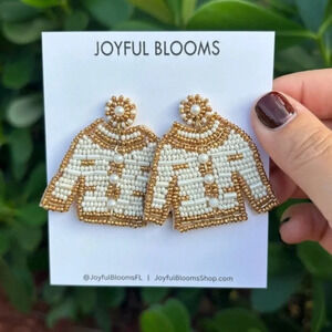 Winter Pullover Sweater Earrings |  Small Seed Beaded Earrings | preppy